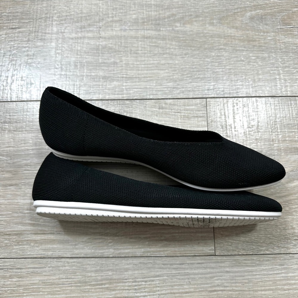 Kelly & Katie Black Round Pointed Slip On Ballet Flats‎ Mesh Knit Women's 7.5 M - Picture 4 of 7